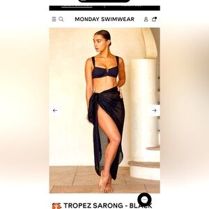 Monday swimwear St Tropez Sarong MOSS GREEN not black
